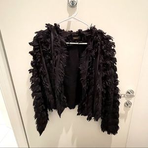Black faux fur jacket. Size small